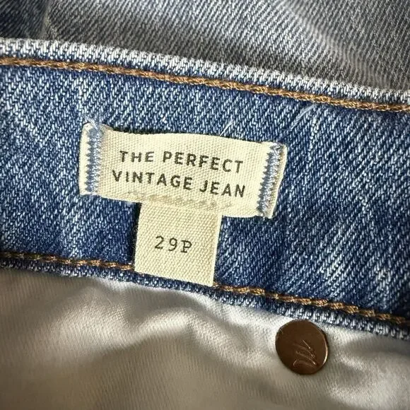 Madewell Jeans Womens 29 Petite The Perfect Vintage Straight Leg Ainsworth Wash - Picture 12 of 14